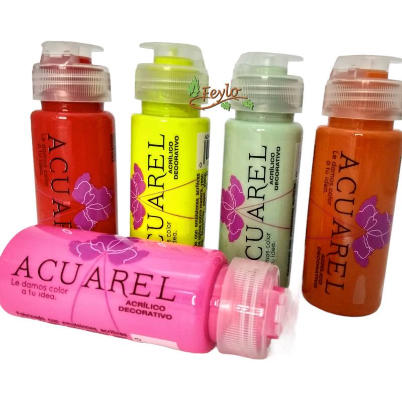 Promo Acrilico Decorativo X 60Cc Acuarel X 5