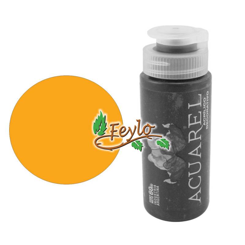 Acrilico Decorativo X 60Cc Acuarel Naranja Calimera