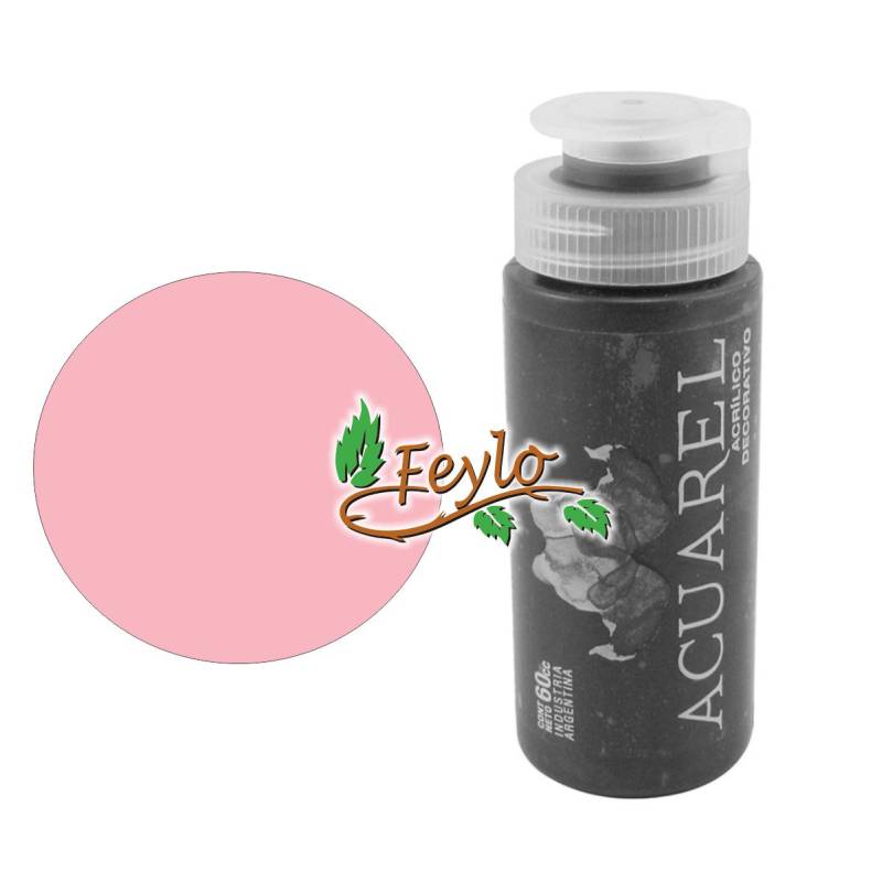 Acrilico Decorativo X 60Cc Acuarel Rosa Bebe