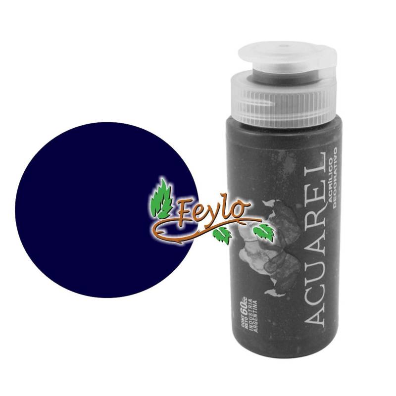 Acrilico Decorativo X 60Cc Acuarel Azul Profundo
