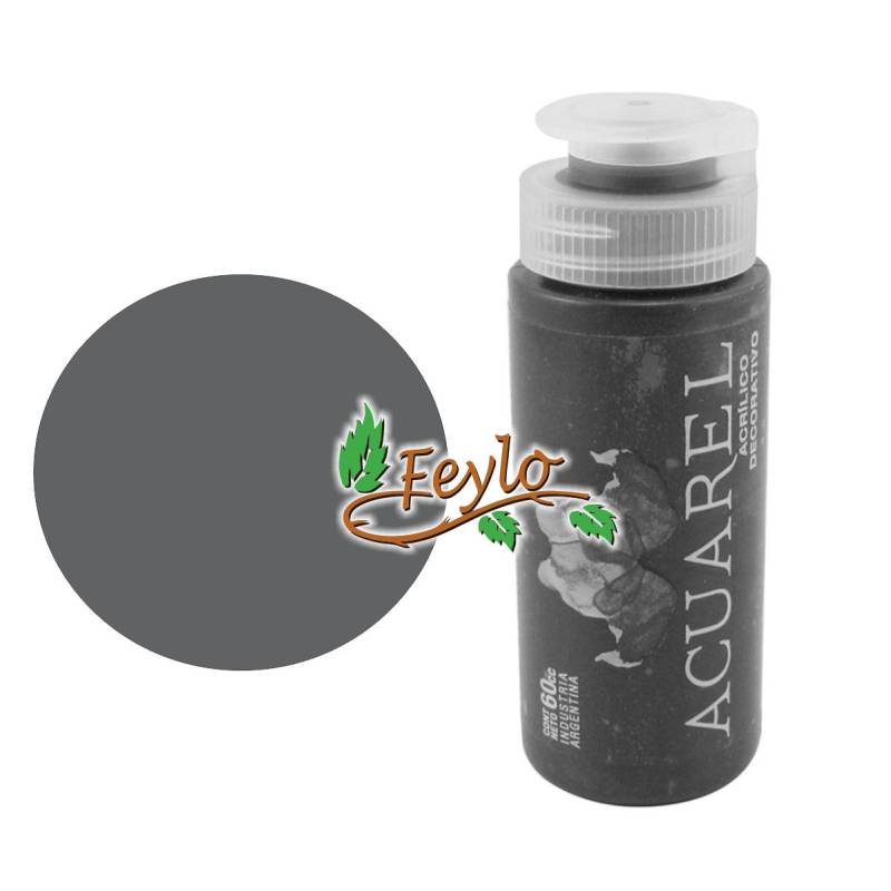 Acrilico Decorativo X 60Cc Acuarel Gris