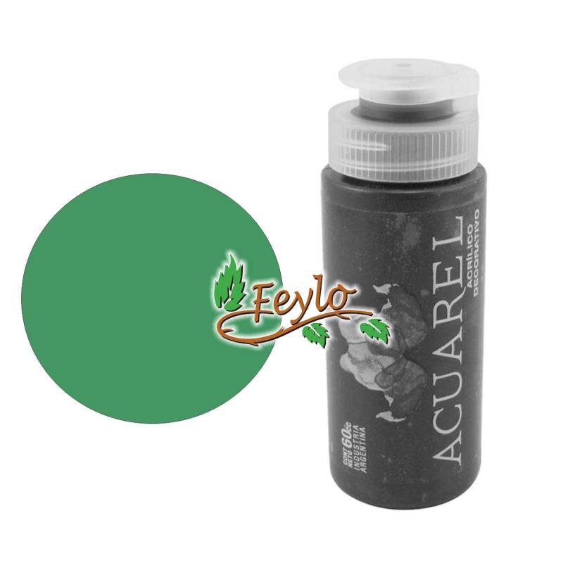 Acrilico Decorativo X 60Cc Acuarel Verde Perlado