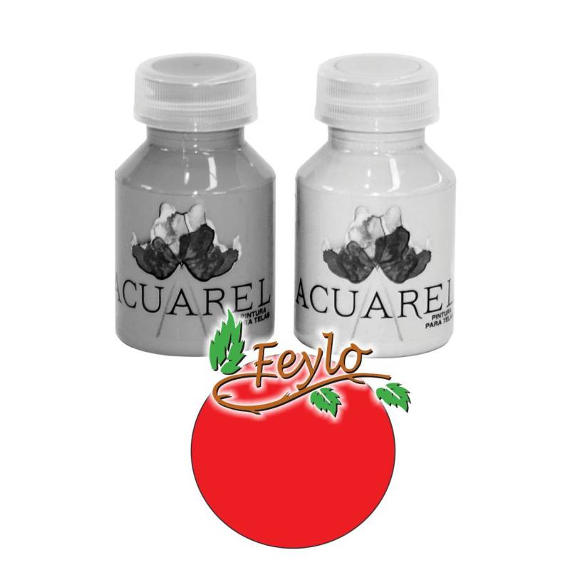 Pintura Para Tela X 60Cc  Acuarel Rojo De Cadmio