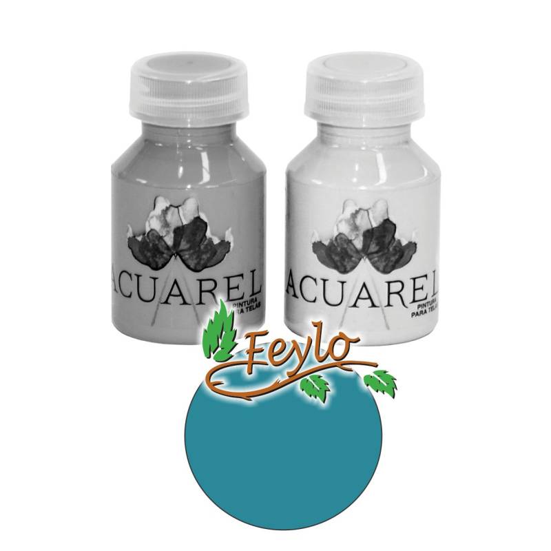 Pintura Para Tela X 60Cc  Acuarel Turquesa Claro