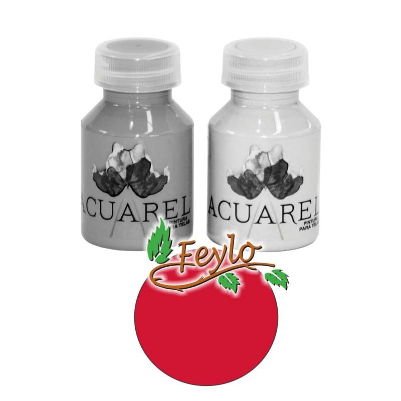 Pintura Para Tela X 60Cc  Acuarel Rojo Fuego
