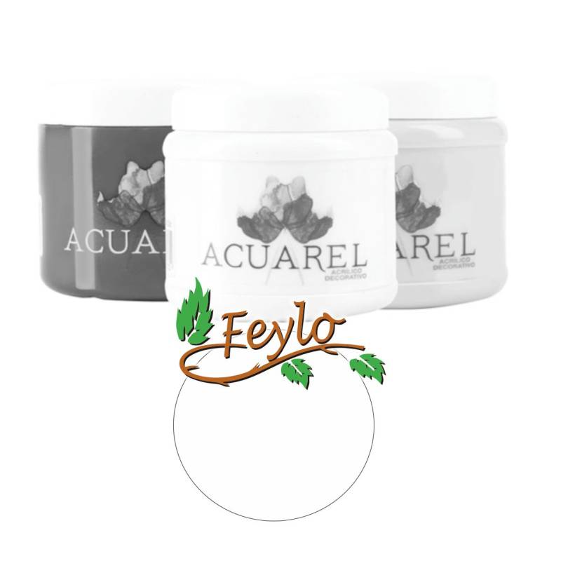 Base Acrilica  X 200Cc  Acuarel Blanco Titanio