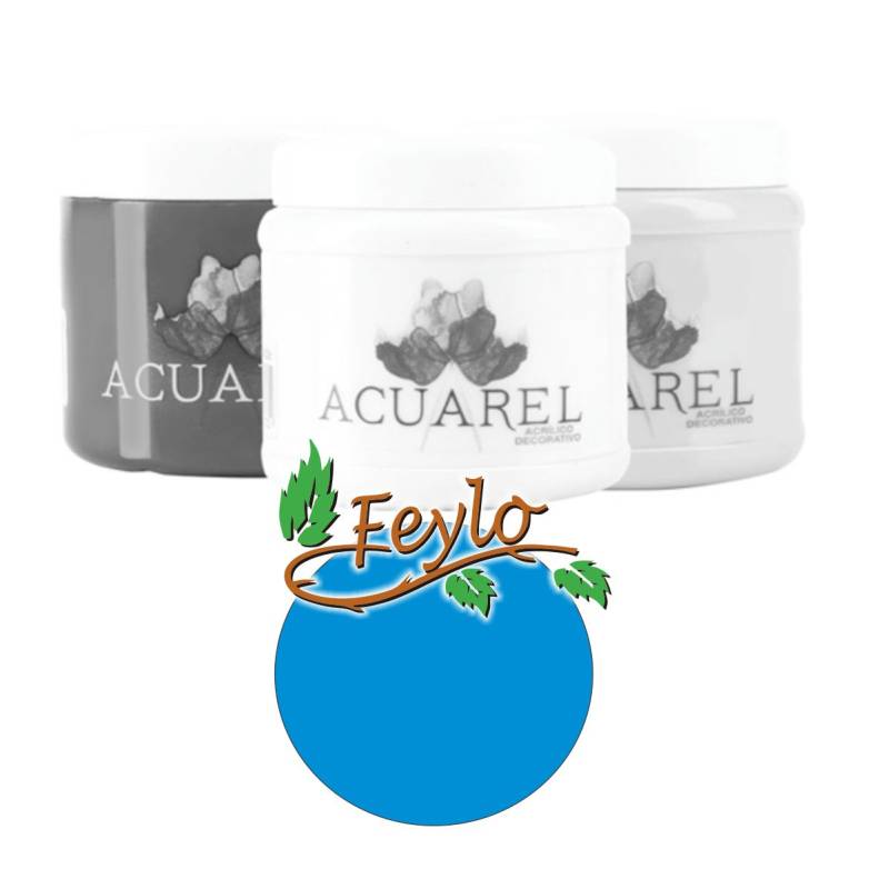 Base Acrilica  X 200Cc  Acuarel Celeste