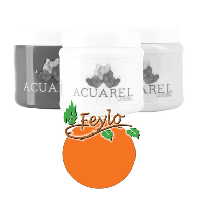 Base Acrilica  X 200Cc  Acuarel Naranja