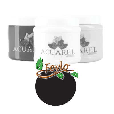 Base Acrilica  X 200Cc  Acuarel Negro 