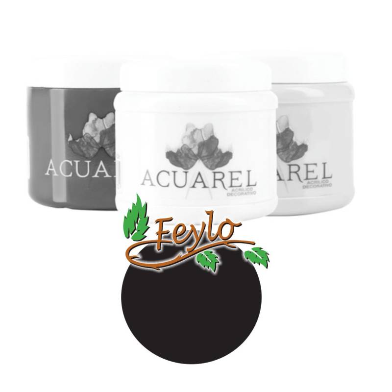 Base Acrilica  X 200Cc  Acuarel Negro