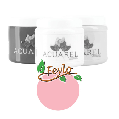 Base Acrilica  X 200Cc  Acuarel Rosa Bebe