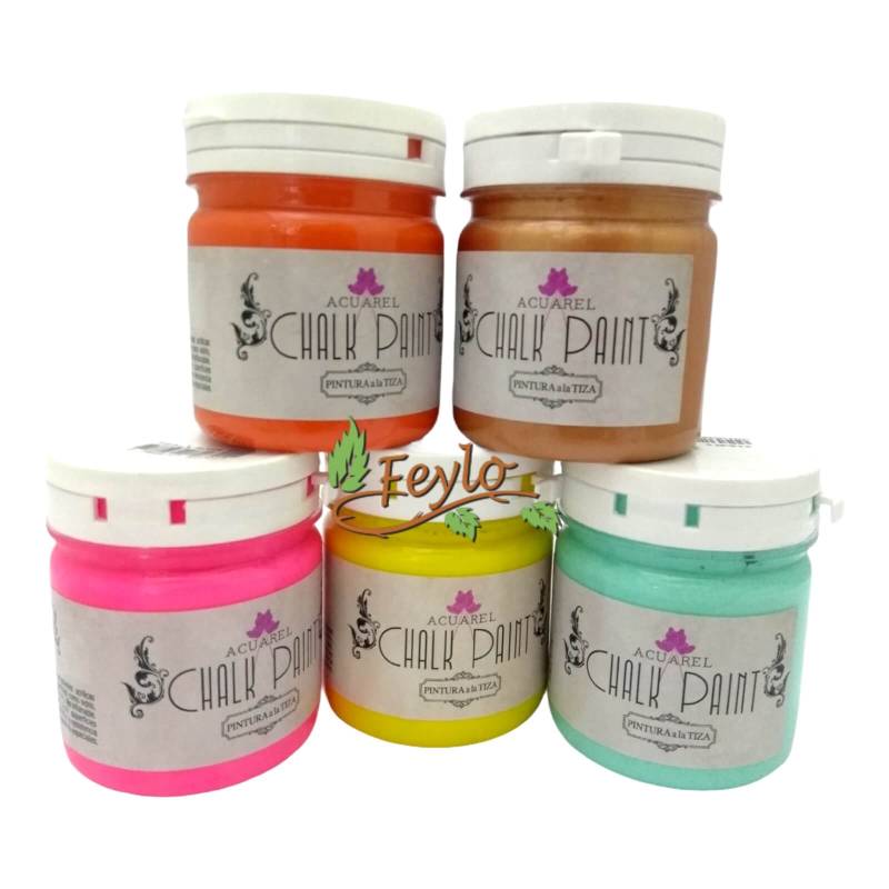 Promo Pintura A La Tiza Acuarel X 200 Cc X 5 Unidades