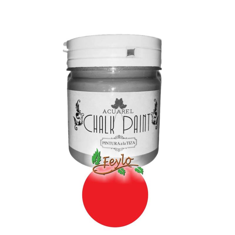 Pintura A La Tiza Acuarel X 200 Cc Rojo Fluo