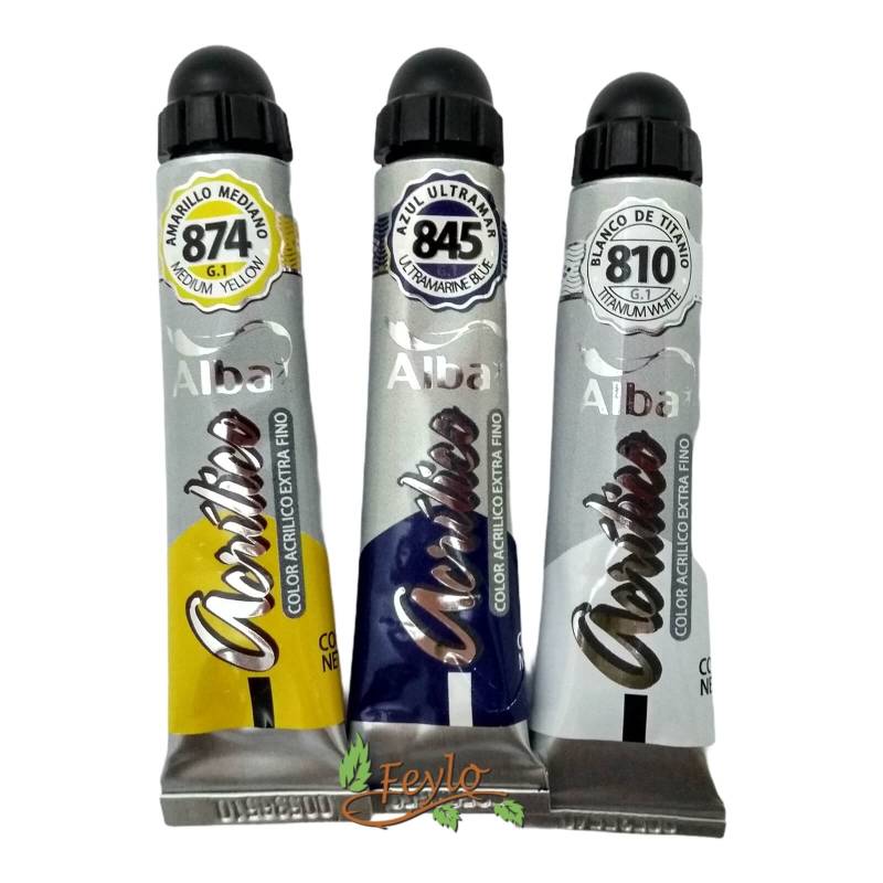 Promo Acrilico Prof. Alba G1 X 18 Ml X 3