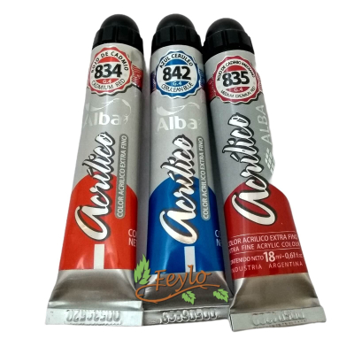 Promo Acrilico Prof. Alba G4 X 18 Ml X 3