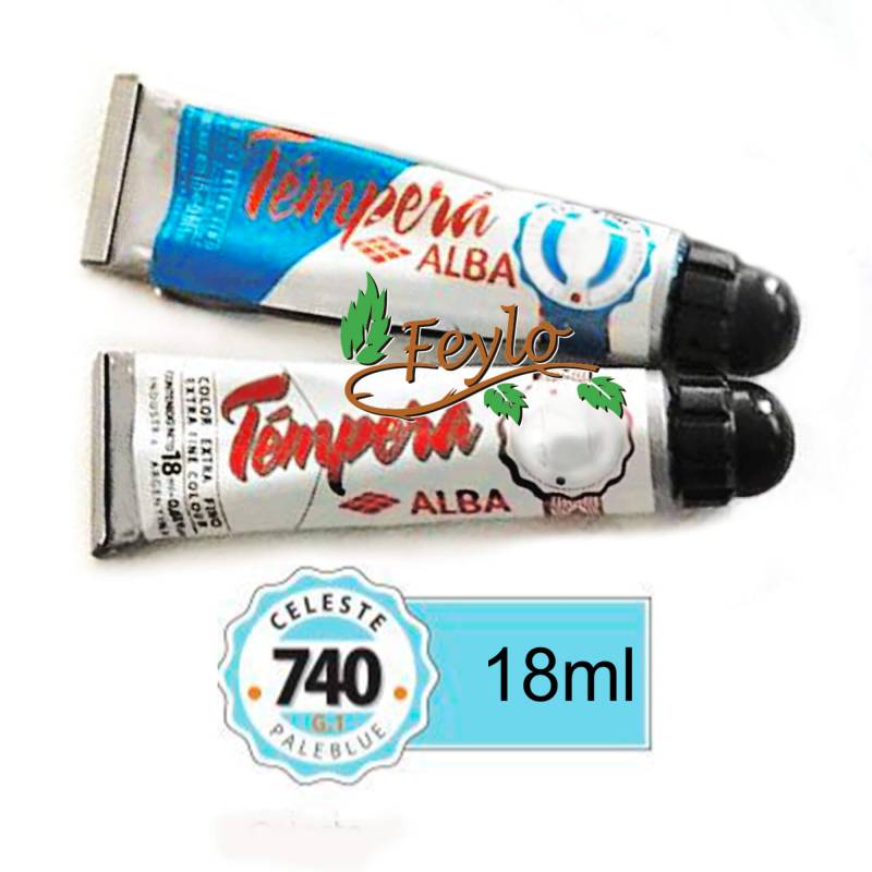 Tempera Prof. Alba  X 18 Ml Celeste