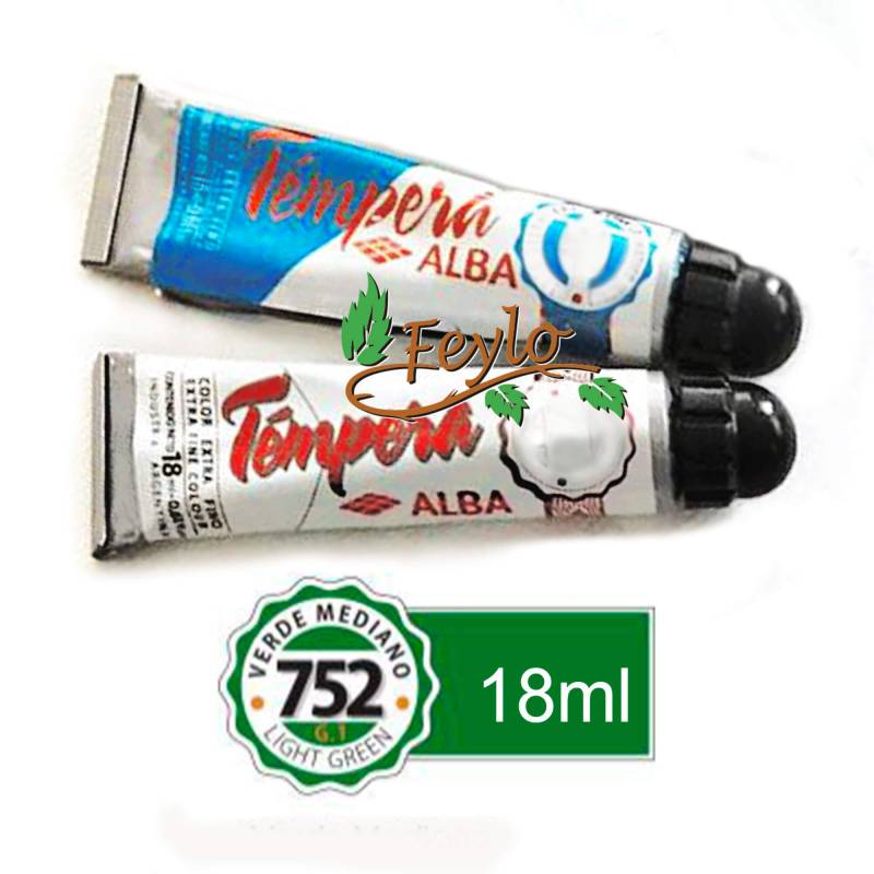 Tempera Prof. Alba  X 18 Ml Verde Mediano