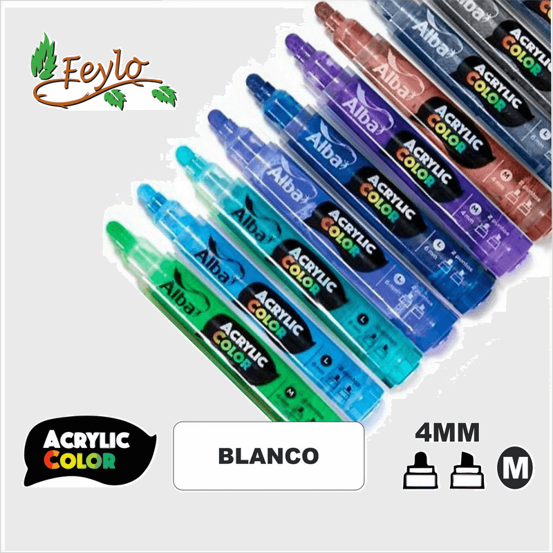 Acrylic Colour Blanco Punta 4Mm