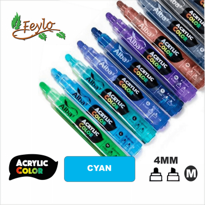 Acrylic Colour Cyan Punta 4mm