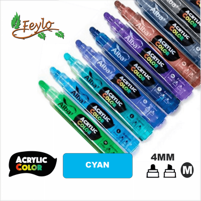 Acrylic Colour Cyan Punta 4Mm