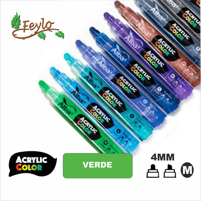 Acrylic Colour Verde Manzana Punta 4Mm