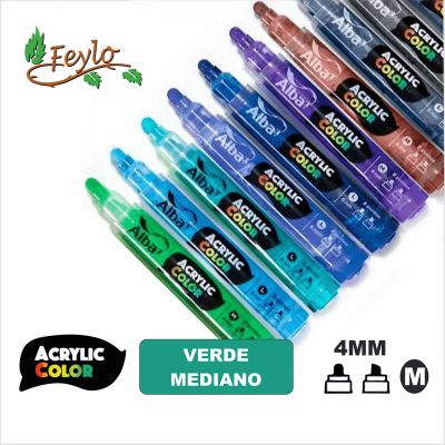 Acrylic Colour Verde Mediano Punta 4Mm