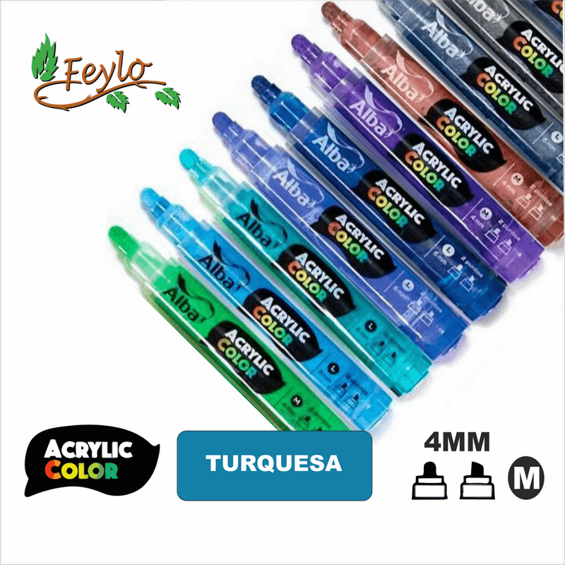 Acrylic Colour Turquesa Punta 4Mm