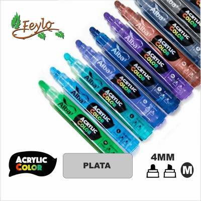 Acrylic Colour Plata Punta 4Mm