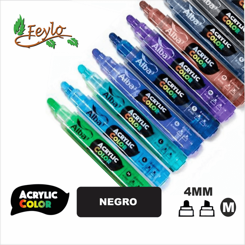 Acrylic Colour Negro Punta 4Mm