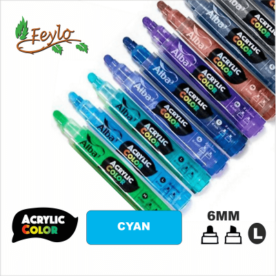 Acrylic Colour Cyan Punta 6mm