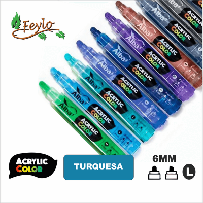 Acrylic Colour Turquesa Punta 6mm