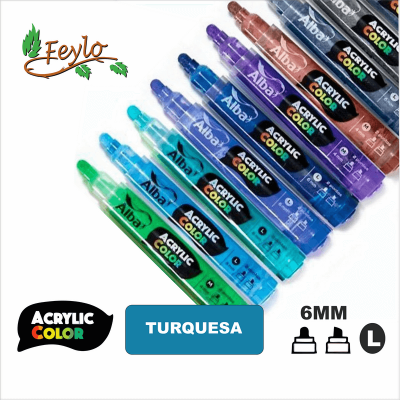 Acrylic Colour Turquesa Punta 6Mm