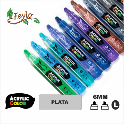 Acrylic Colour Plata Punta 6Mm