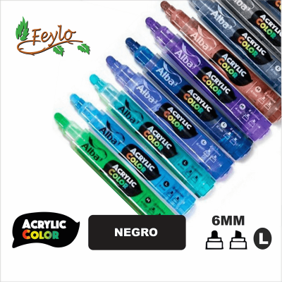 Acrylic Colour Negro Punta 6Mm