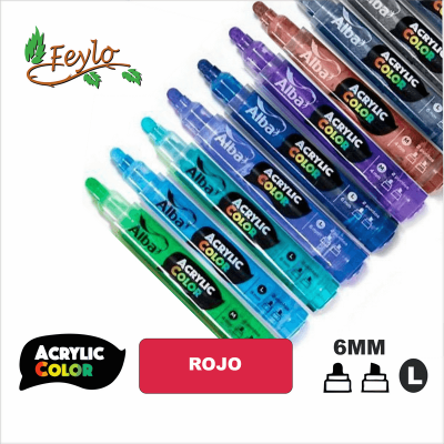 Acrylic Colour Rojo Punta 6Mm