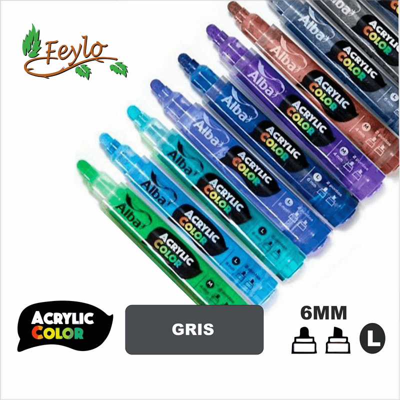 Acrylic Colour Gris Punta 6Mm