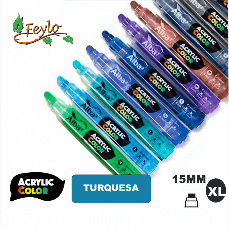 Acrylic Colour Turquesa Punta 15Mm