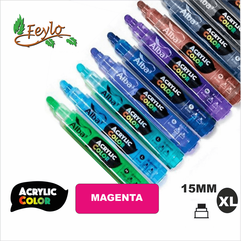 Acrylic Colour Magenta Punta 15Mm