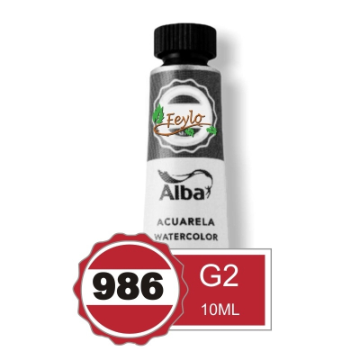 Acuarela Alba Profesional G2 X 10Cc Rojo Permanente