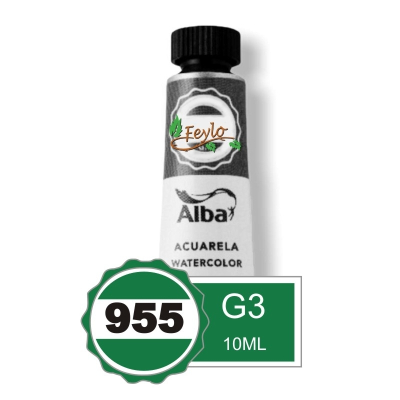 Acuarela Alba Profesional G3 X 10Cc Verde Oxido De Cromo
