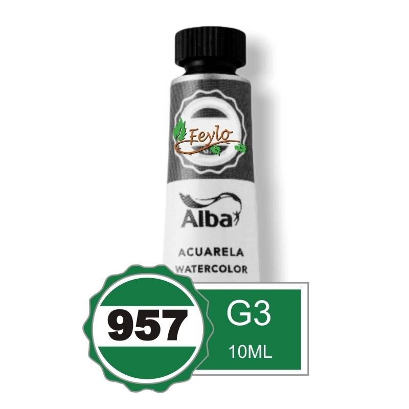 Acuarela Alba Profesional G3 X 10Cc Verde Claro