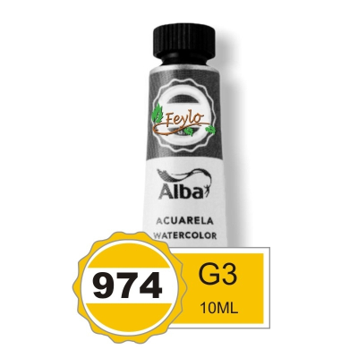 Acuarela Alba Profesional G3 X 10Cc Amarillo Mediano