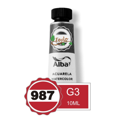 Acuarela Alba Profesional G3 X 10Cc Rojo Carmin