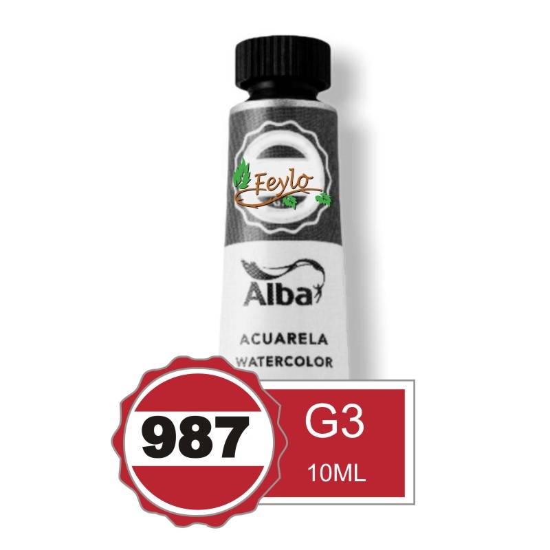 Acuarela Alba Profesional G3 X 10Cc Rojo Carmin