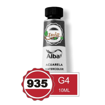 Acuarela Alba Profesional G4 X 10Cc Rojo De Cadmio