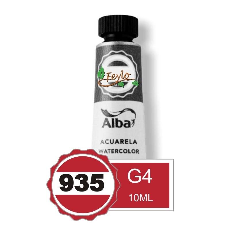 Acuarela Alba Profesional G4 X 10Cc Rojo De Cadmio
