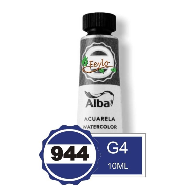 Acuarela Alba Profesional G4 X 10Cc Azul Cobalto