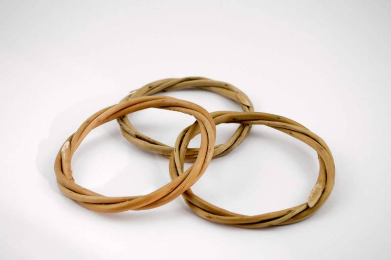 Aro De Mimbre Oscuro X 7Cm De Diametro