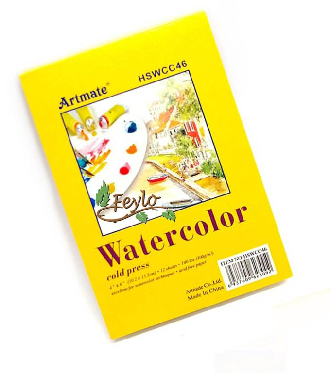 Block Acuarela 300 Grs X 12 Hojas 10X15