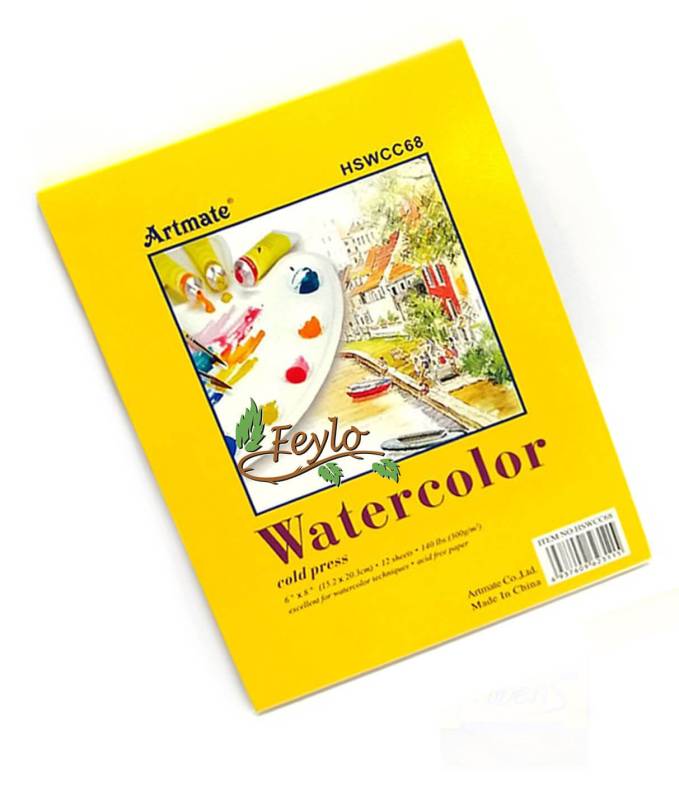 Block Acuarela 300 Grs X 12 Hojas 15X20